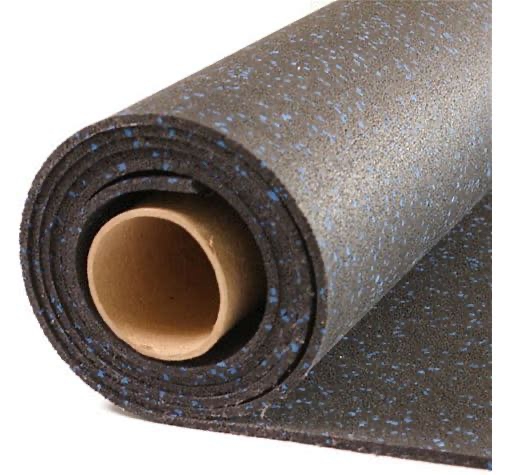 rolled gym rubber mat